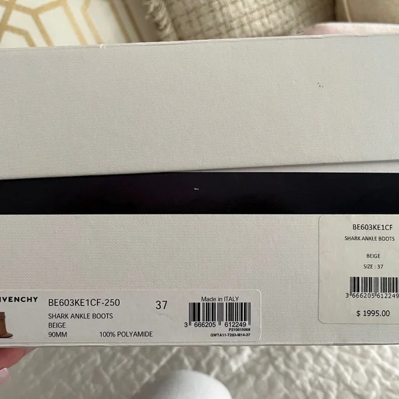 Givenchy Woven Beige Ankle Boots with Gold Hardware - Picture 4 of 4